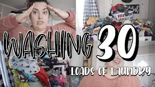 CATCHING UP ON ALL MY LAUNDRY 🧺 I did 30 loads 👀 | 6 day EXTREME laundry motivation