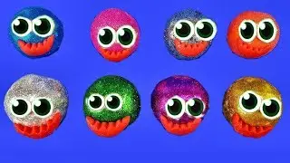 Learn Colors With Baby Glitter Shark Balls | Making Sea Animals | Learn Numbers