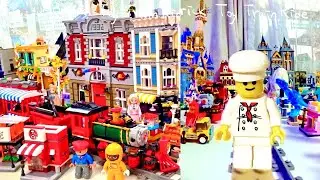 POV LEGO Train Ride Around LEGO City | Onboard Journey Through Scenic Views