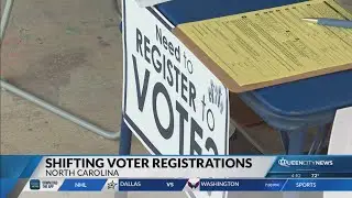 Shifting voter registrations in North Carolina