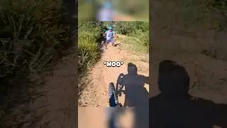 Hikers Appear On Bike Trail! 😳