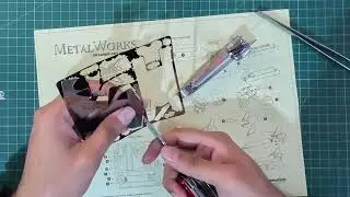Tenyo Metal Work - NASA Space Shuttle Atlantis model 3D nano Puzzle