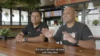 Quick Bites with Jason and Santosh, Oporto Birtinya