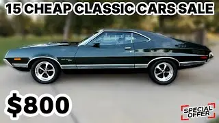 OMG! 15 Classic Cars for Sale CHEAP You WON'T Believe!!