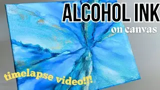 Alcohol Ink Time-Lapse Painting on Canvas | NO TALKING #timelapse #relaxing #abstractart