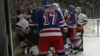 Arron Asham vs Matt Barnaby & Dave Scatchard vs Chris Simon Feb 19, 2004