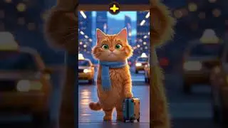 Milo&rsquo;s First Flight ✈️ | Cute Cat&rsquo;s Airport Adventure in Pixar Style