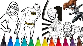 Spiderman Team Coloring Page 🕷 Mega Spiderman Coloring