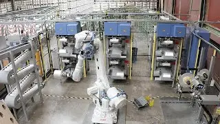 High-performance robot for technical high-performance textiles