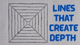 How to Draw Lines That Create Depth | Simple Geometric Illusion