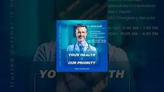 Doctor's Medical Social Media Post Design. #socialmedia #poster #banner #design #health #doctor