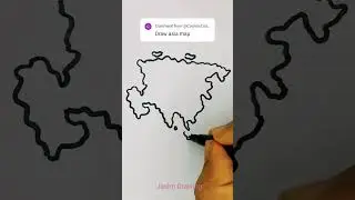 Drawing Asia Map 🗺️ Simple Trick
