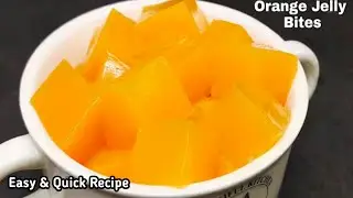5 मिनट में संतरे से बनाएं मिठाई | Orange Turkish Delight/Orange Jelly | Barfi Recipe | 