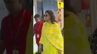 Kajol returns to Mumbai✈️💫Spotted at the airport with her signature smile and graceful vibe