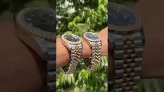Classic Two-Tone Automatic Moissanite Watch for Men | Luxury Jubilee Style Timepiece 🔥💎 #shorts