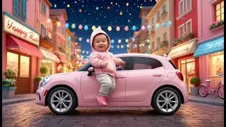 Red Car&rsquo;s New Year City Ride | City Lights Adventure | Kids Car Animation