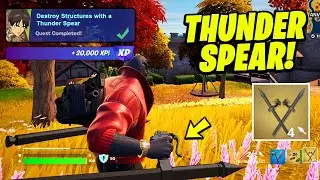 How to EASILY Destroy Structures with a Thunder Spear & Where to find Thunder Spear - Fortnite Quest