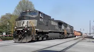 NS 8990 leads NS Train 159 in Greensboro, NC