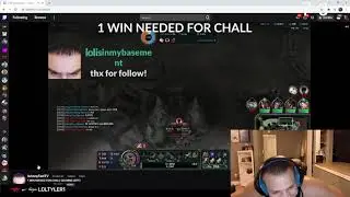 Tyler1 reacts to 1 win needed for challenger with 2 minutes left of the season