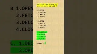 mainframe interview question - steps to use cursor in DB2