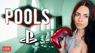 POOLS (LIVE) Liminal Horror PS5 Poolrooms Walking Sim (Surprise Saturday Night Cozy Stream!)