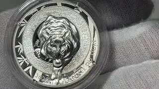 2022 France, Year of the Tiger Lunar 20&euro; Euro, 1 oz .999 High Relief Proof Silver coin