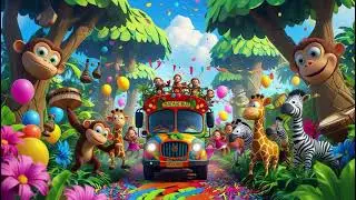 Safari Bus to Jungle Jam | Animal Adventure Song for Kids