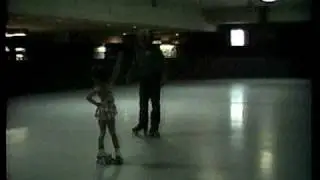 1989 Artistic Roller Skating Lesson - Stacey Taylor and Tom Lane - Roller King Modesto, CA