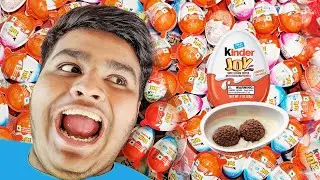 500! NEW! Colored Glitter Kinder Joy opening ASMR - A lot of Kinder Surprise egg toys Part-153