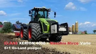 Ploegen met: Maschio Mirco Vario 6 +1 en Claas Xerion 4000