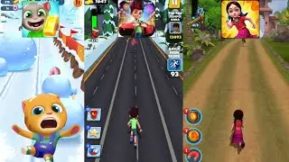 Talking Tom Gold Run 🆚 Kicko & Super Speedo 🆚 Little Radha Run Game New Update