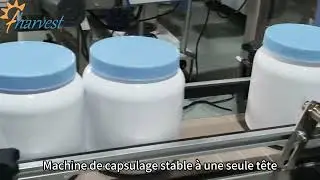 Machine de capsulage &agrave; une t&ecirc;te pour bo&icirc;tes de lait en poudre - contr&ocirc;le pr&eacute;cis du couple