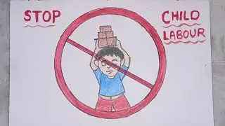 World Day Against Child Labour Drawing / Stop Child Labour Poster Drawing / Child Labour Drawing