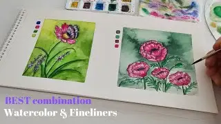 Watercolor & Fineliners: The Ultimate Creative Combo!