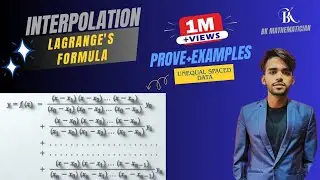 Lagrange's Interpolation Method - Proof & Examples - Unequal Intervals - Numerical analysis 2.0