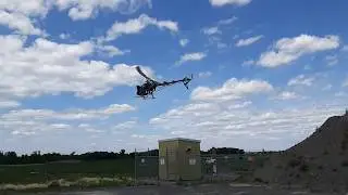 RC Helicopter drone Align TRex 550 high speed pass