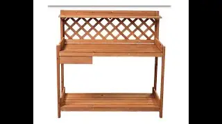 EWEI'S Homewares Outdoor Garden Potting Bench Station Potters Bench Garden Potting Tools - Overview