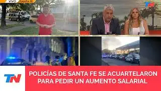 RECLAMO SALARIAL DE LA POLICIA EN SANTA FE I Hubo peleas entre polic&iacute;as al desalojar la protesta