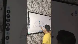 Perfect 90&deg; angle with advanced tools for maths on Senses Interactive Intelligent Panel #smartboard
