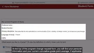 Program Change Request - Video tutorial