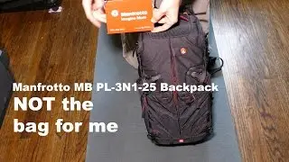 Camera Bag Review - Manfrotto MB PL-3N1-25 Backpack (Black)