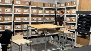 Insane Custom Work Table Set-Up With Modular Cart System