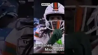 MIAMI VS OLE Miss 🔥 Fiesta Bowl ends with a clutch Hurricanes win. #shorts #viral #viralshort #nfl