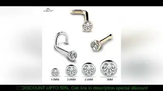 1Pc 20G 1.5/2/2.5/3mm Zircon Gem Bone Nose Stud Piercing Earring Anodized Rose Gold Color Nose Ring