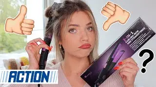 €6,95 ACTION 2 in 1 stijltang & krultang testen!! | Kristina K ❤
