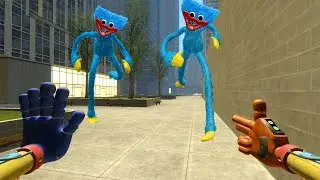 SCARY HUGGY WUGGY  FROM POPPY PLAYTIME MONSTERS CHASE ME THROUGH THE CITY | GARRY&rsquo;S MOD