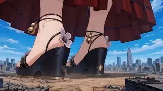 Giantess Growth animation anime fight
