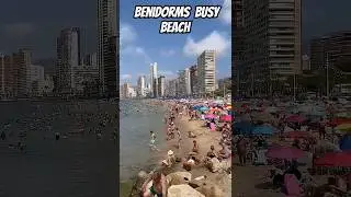 Non-Stop Action on Benidorm's Bustling Beaches: #shorts #beach #summer #fun #sun #spain