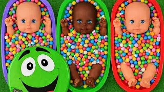 4 Minutes Satisfying Video Mixing Funny Candy ASMR & Make Up in 3 Bathtubs with Magic M&M's Slime
