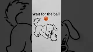Cute dog drawing 🐶🐕 #dog #dogs #dogshorts #drawing #art #doglife #ball #mrbeast #mrbeastshorts #top
